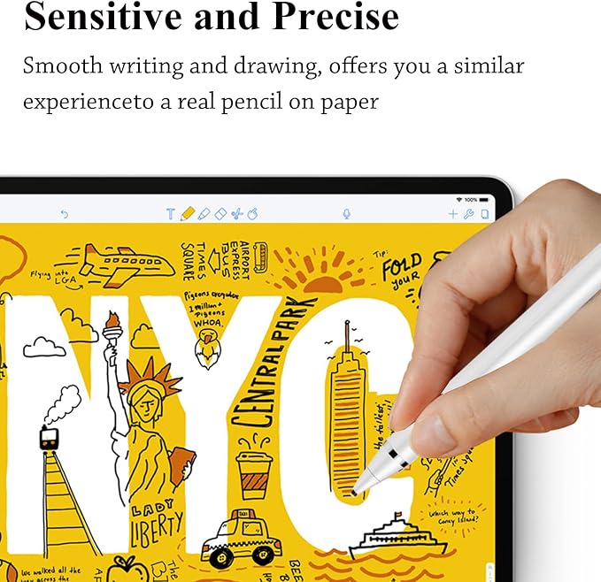 Kenkor Stylus Pen for Touchscreen, Rechargeable Digital Fine Point Active