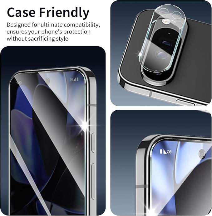 3+3+1-Pack, Privacy Screen Protector and Camera Lens Protector
