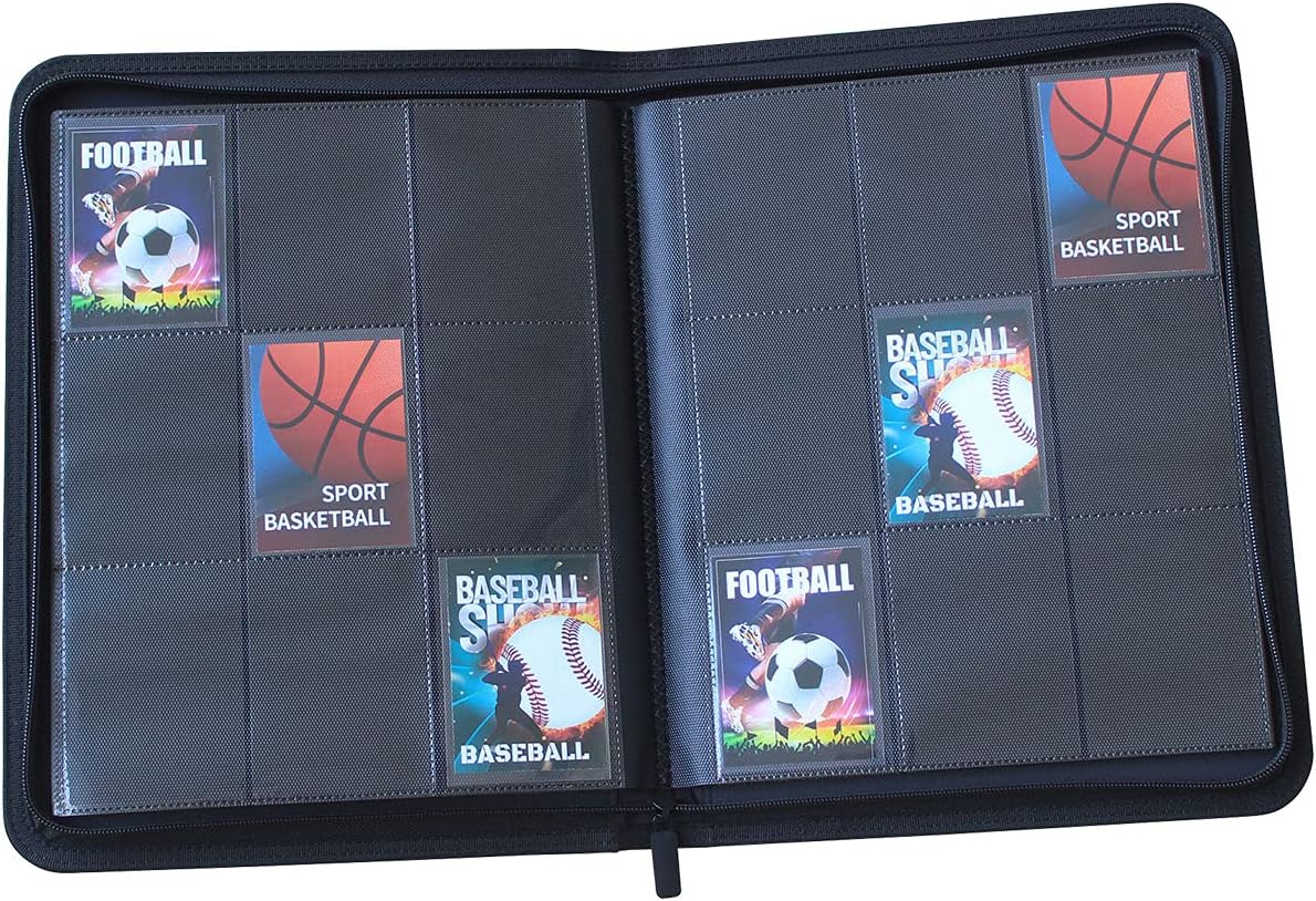 Regine Switzerland 504 Pockets Brown Leather Card Binder - Premium 9-Pocket Trading Card Album