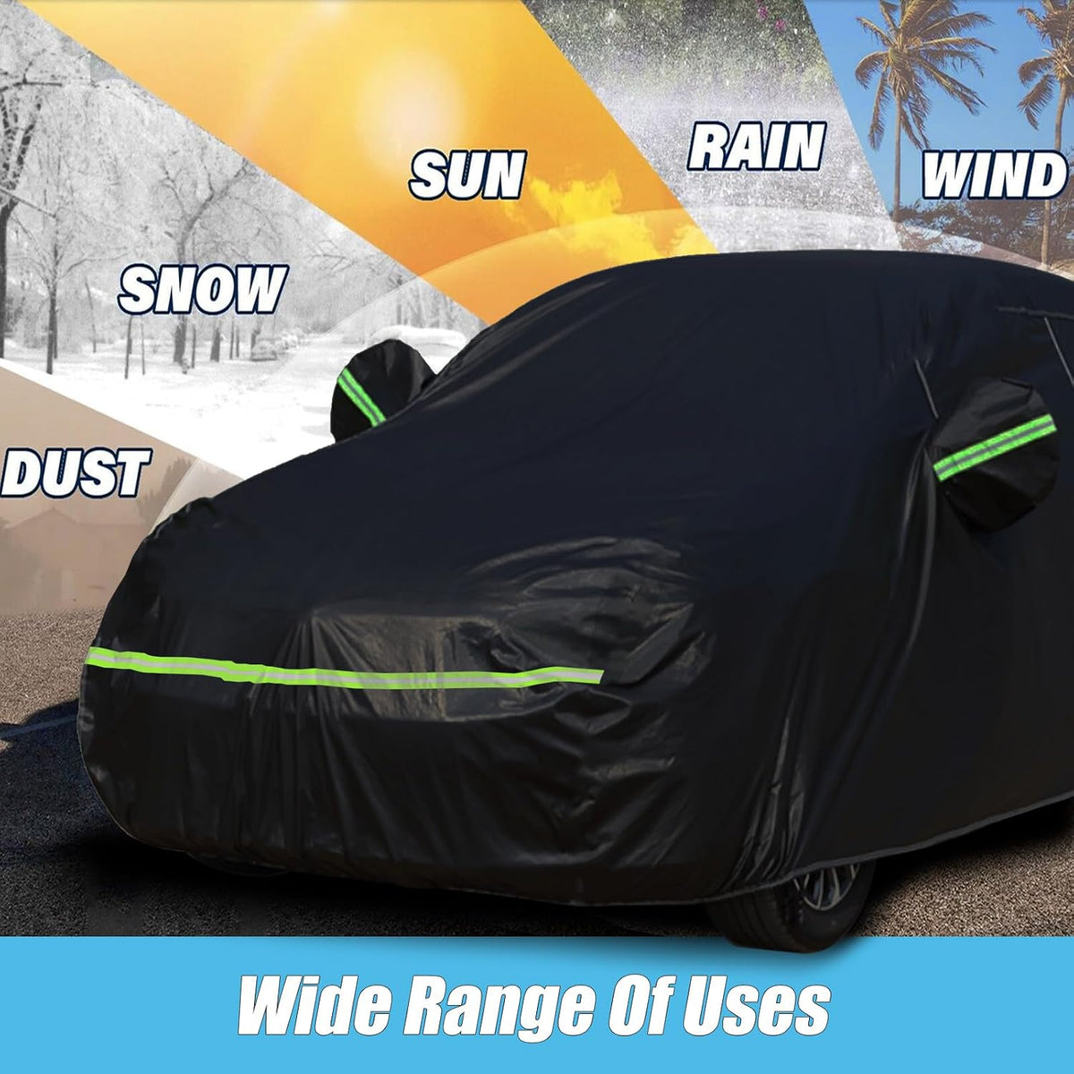 Waterproof Car Covers Fit for 2010-2023 Chevy Camaro(Black) Custom Heavy Duty Waterproof All Weather Protection Outdoor