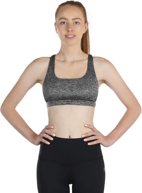 Icyzone Women's Strappy Workout Sports Bra - Comfortable Yoga & Running Activewear Top