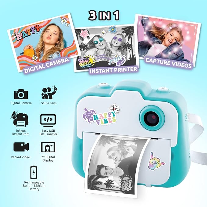 Canal Toys Photo Creator Instant Print Camera – Photo, Selfie and Video –