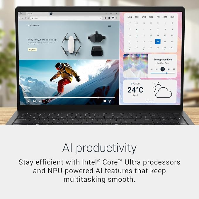Dell 15.6 Touchscreen Laptop, Intel 12 Core Ultra 7 255U, 32GB RAM,1TB SSD | Backlit Keyboard, 15.6 FHD Touch Anti-Glare Display, Windows 11 Pro, Copilot AI, Laptops for Business and Student