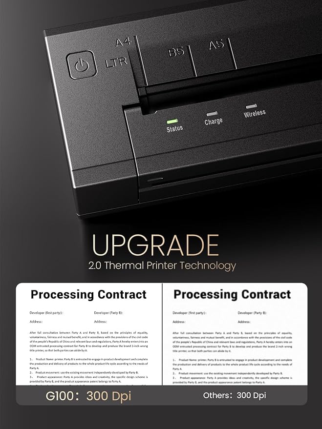Phomemo G100 Ultra Fast Portable Printers Wireless