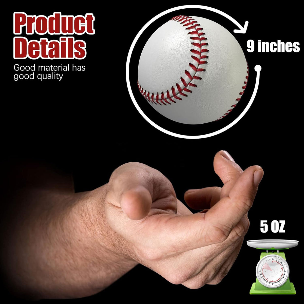 Official League Grade Leather Baseballs - 12/6 Pack for Youth Training & Competition | Perfect Gift