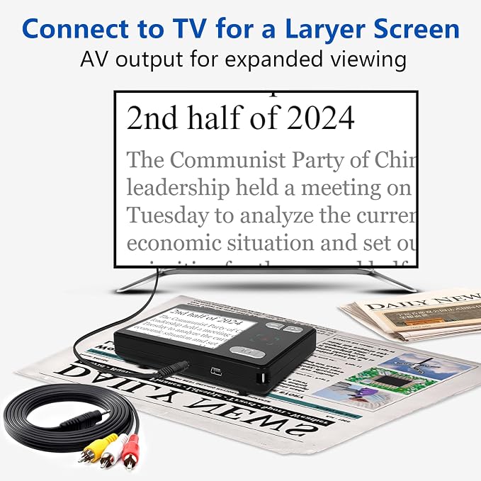 Digital Magnifier 3.5 Inch, 2X-32X Zoom Portable Digital Video Magnifier