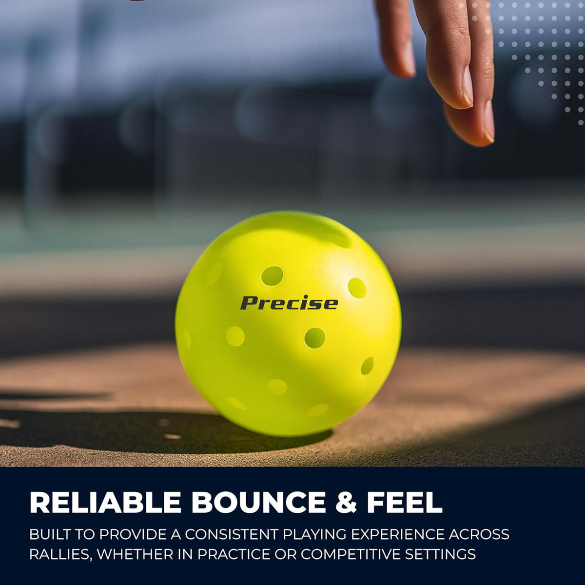 PRECISE Pickleball Balls - USAPA Approved Outdoor A 40 Model with 40 Holes - Durable Flight Design