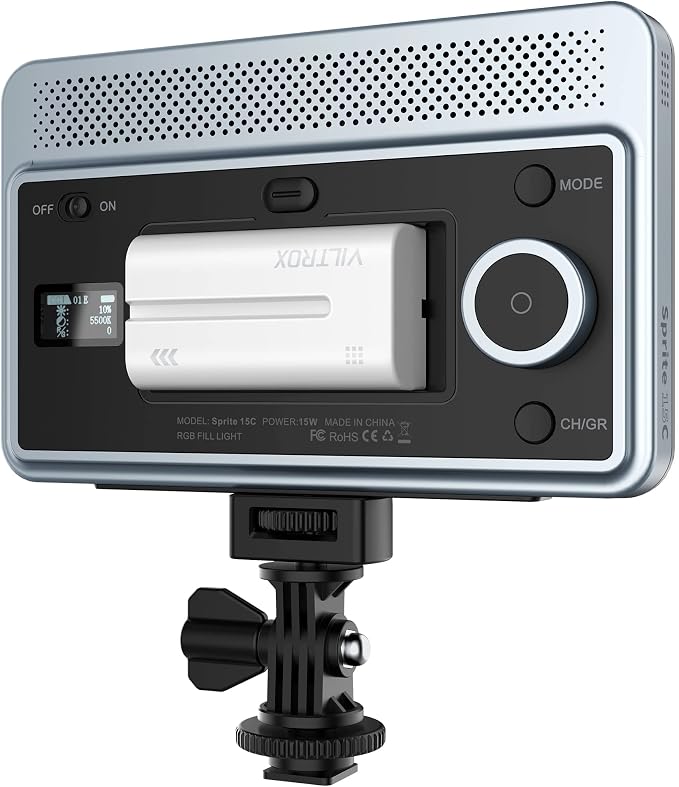 VILTROX RGB Led Panel Light, Smartphone Control Full Color On Camera LED