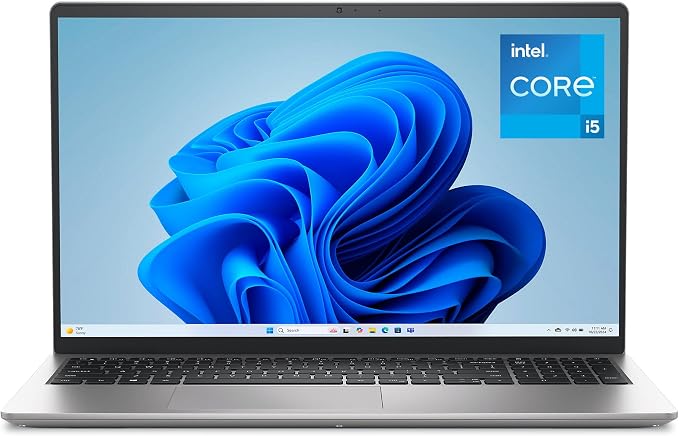 Dell 15.6" Laptop DC15250, FHD, Intel Core i5 1334U, Windows 11 Home | 1920x1080 Display, 120Hz, Intel UHD Graphics, DDR4, 512GB SSD, Wi‑Fi 6, Bluetooth, Backlit Keyboard, Platinum Silver