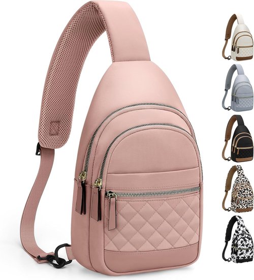 Capolo Sling Bag - Waterproof Crossbody Fanny Pack for Travel & Hiking | Trendy Pink Medium Size