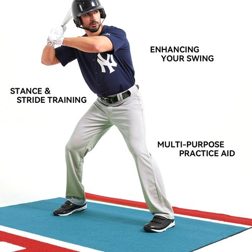 GSK Baseball Hitting Mat - Dual Color Turf Batting Practice Mat | 6x12 FT & 3.8x10 FT Sizes