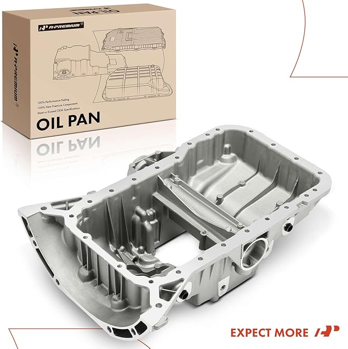 A-Premium Engine Oil Pan Sump with Drain Plug Compatible with Mercedes-Benz C230 2006-2009, C280 2007, C300 2008-2012, C350 2007-2011, E350 2009-2011, 2.5L 3.0L 3.5L - Replaces A2720140000