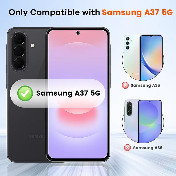 4+4 Pack for Samsung Galaxy A37 5G Screen Protector & Phone Camera Lens