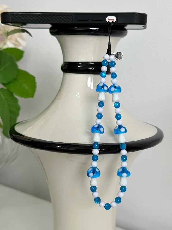 Drawwind Phone Charm Beaded Wristlet Strap Universal Cell Phone Lanyard Cute
