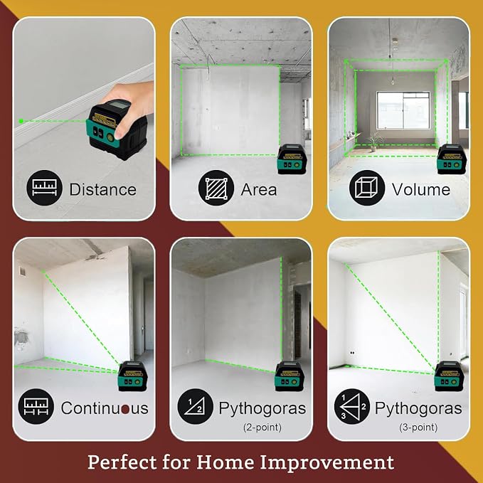 2 in 1 262ft Green Laser Tape Measure