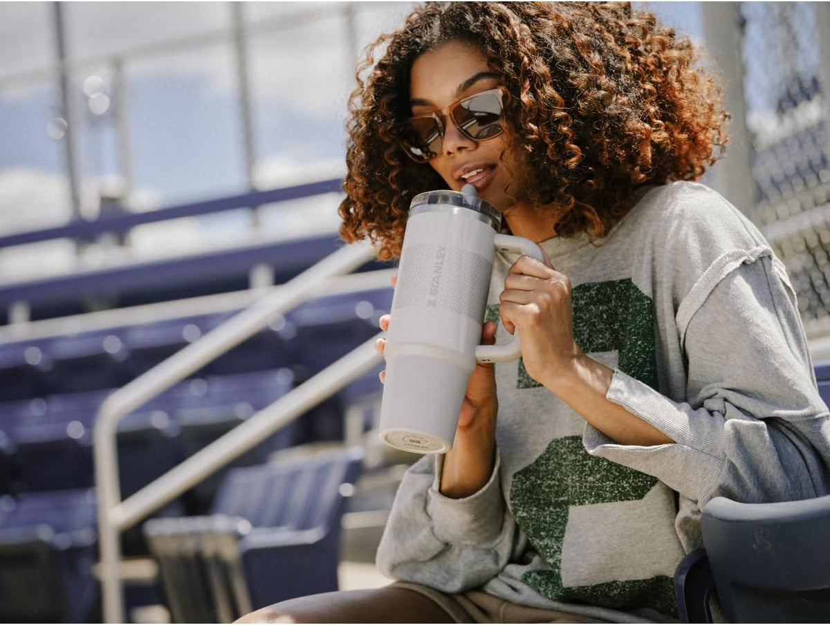 STANLEY Quencher ProTour 30 oz Tumbler - Leakproof Lid, Built-in Straw & Handle | BPA-Free Rose Quartz
