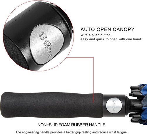G4Free Golf Umbrella - Oversized 68-Inch Double Canopy, Windproof & Waterproof Design