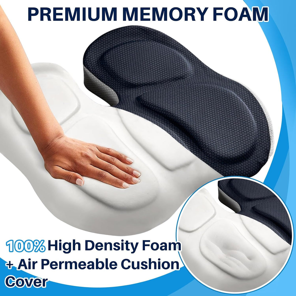 Car Seat Cushion for Driving, Memory Foam Truck Seat Cushion