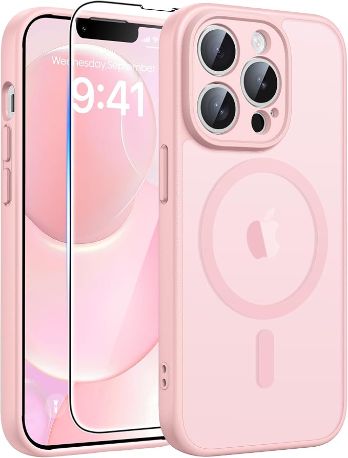 FNTCASE for iPhone 13 Pro Case: Magnetic Translucent Matte Slim Cases
