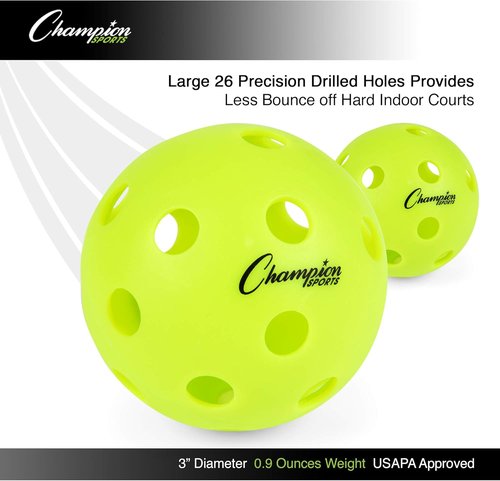 Champion Sports Pickleball Ball Set - Durable Roto Molded Design for Outdoor Play
