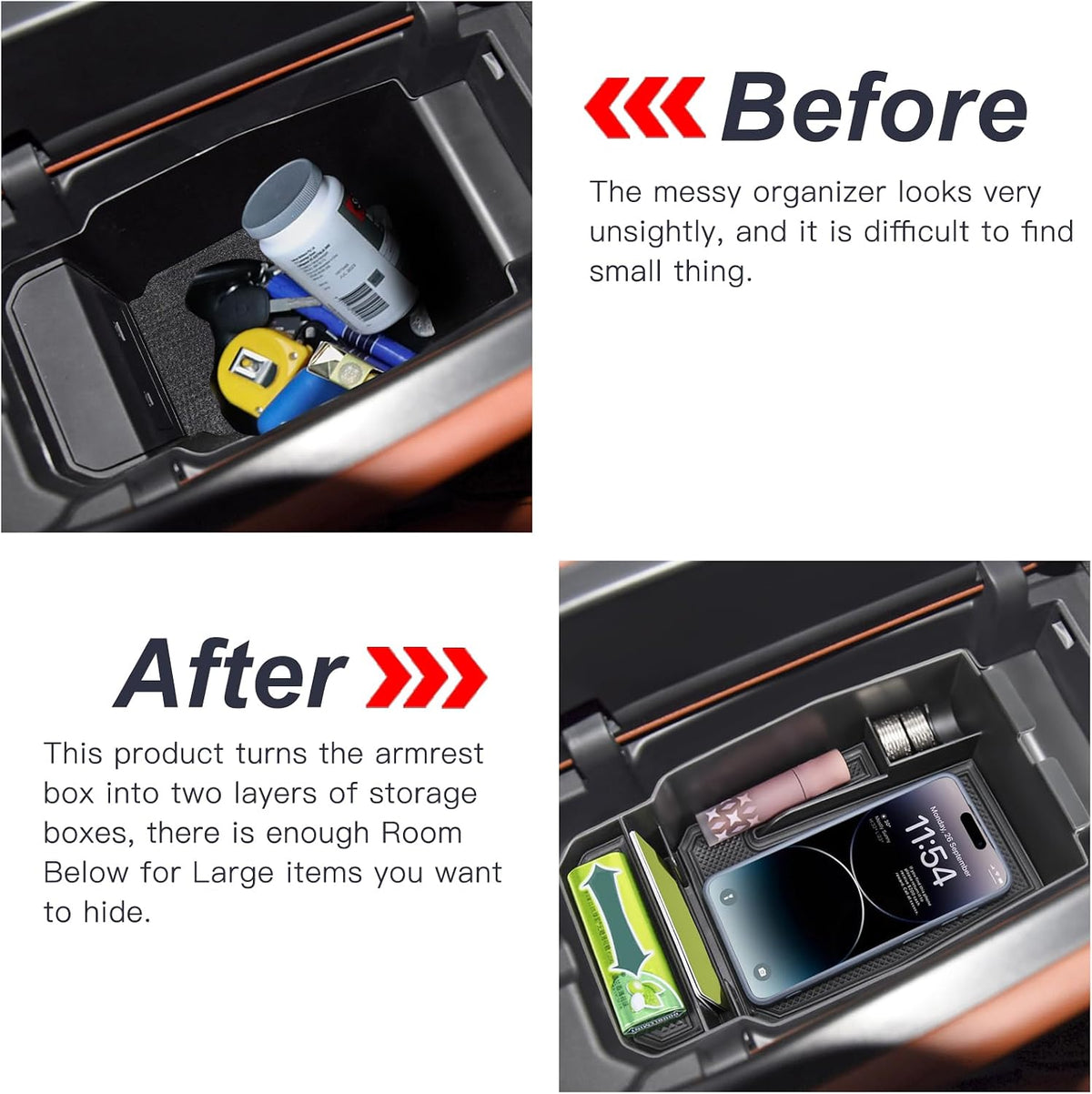 Center Console Organizer for 2023-2026 Mazda CX-50 Accessories