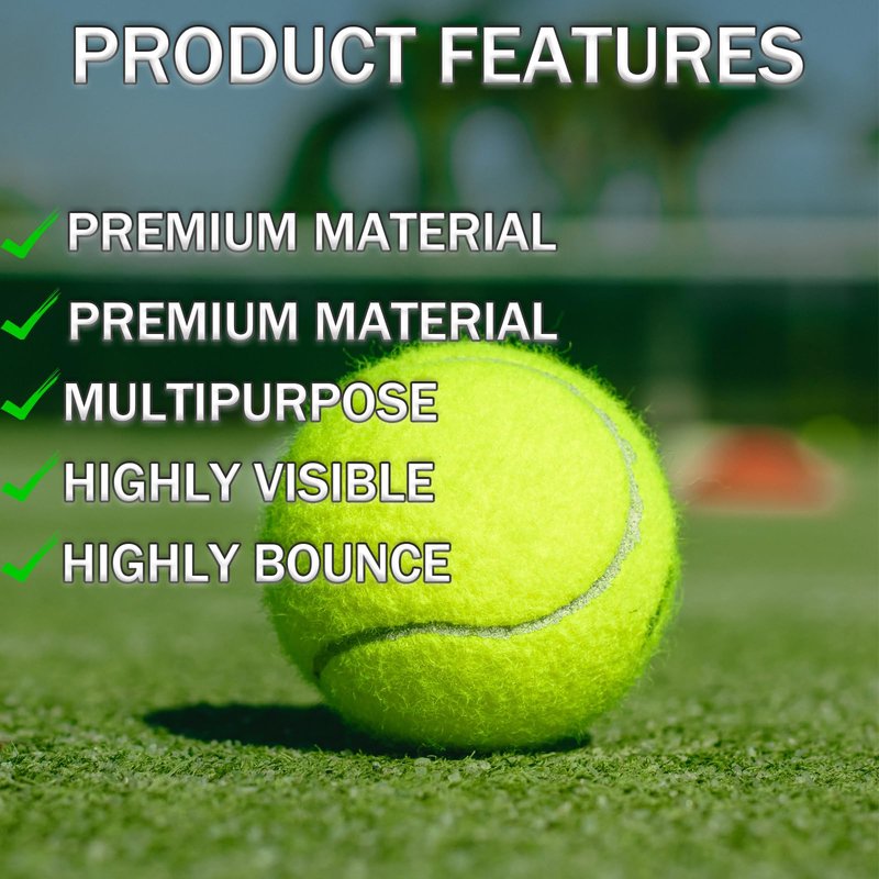 SHYUJAJIE Tennis Balls, 20 Pack Training Tennis Balls,High Elasticity Practice Tennis for Beginner, Exercise Playing Balls for Pet Dog (Multicolour)