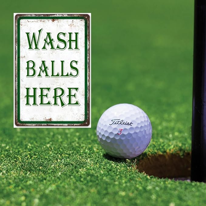 Golf Decor Golf Metal Signs Golf Decorations For Home Wash Balls Here Vintage Metal Funny Gifts Golf Tin Signs Man Cave Sports Golfer Sports Bathroom Decor 12 X 8 Inches