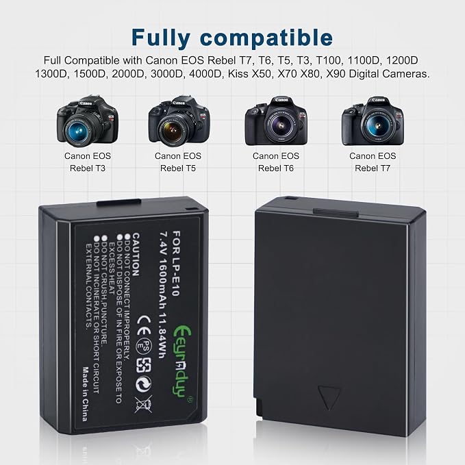 LP-E10 Battery and Dual Battery Charger