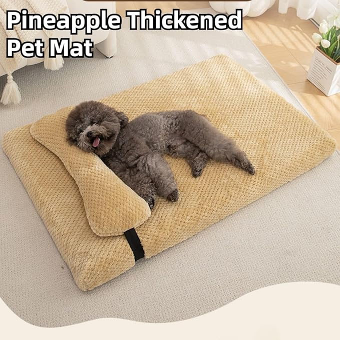 Dog Bed for Small Medium Large Dogs, Dog Mattress with Removable Pillow for Crate Kennel, Sofa Dog Bed, Super Soft Pet Bed for Dogs and Cats, Pet Beds & Furniture (Dark Grey,Large)