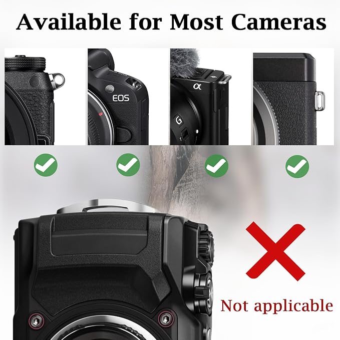 VOVMOEYA Nylon Braided Camera Rope Strap, Camera Neck Shoulder Strap