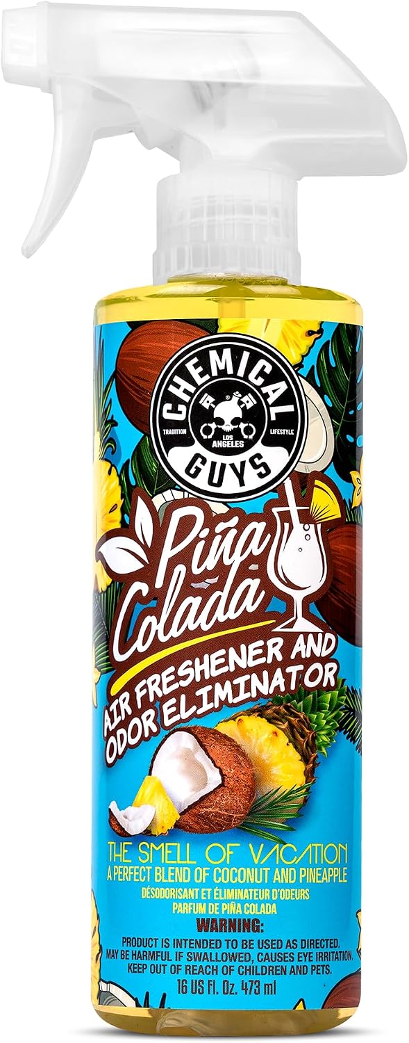 Chemical Guys AIR22916 Pina Colada Air Freshener and Odor Eliminator, (Great for Cars, Trucks, SUVs, RVs, Home, Office, Dorm Room & More) 16 fl oz