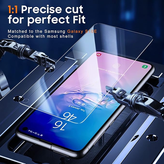 UniqueMe [3 Pack for Samsung Galaxy S10e Screen Protector, Tempered Glass 9H