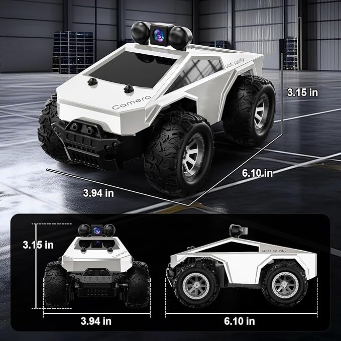 RC Cars with Camera Remote Control Truck with 720P HD FPV Camera, All-Terrain