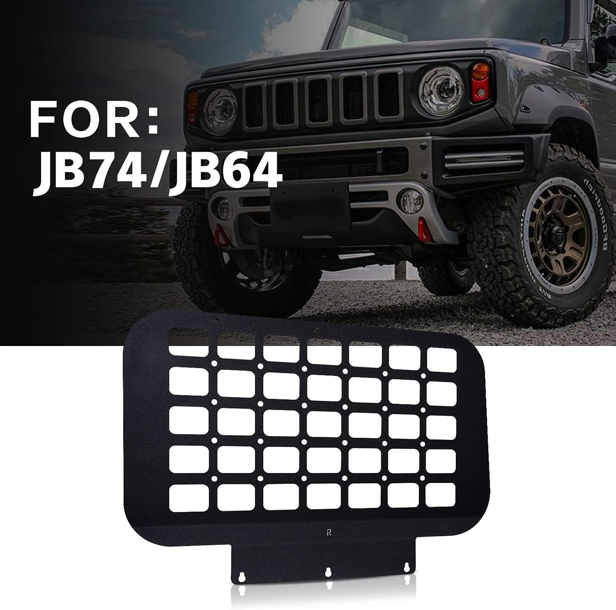 Rear Window Molle Panel Modular Storage System for Suzuki Jimny JB64 Sierra JB74 Interior Cargo Rack for Trunk Installed on Both Sides Rear Window Cargo Luggage Storage Carrier 2018-Current