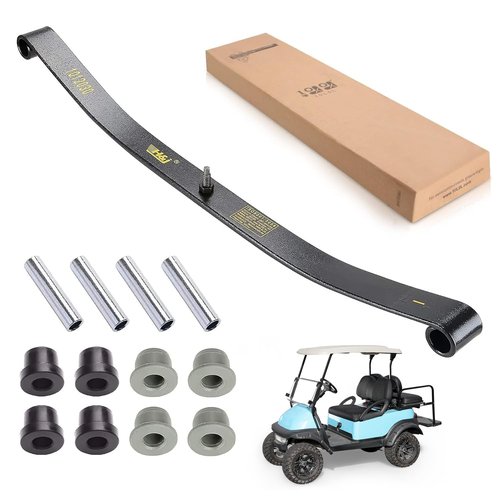 10L0L Golf Cart Heavy Duty Front Leaf Spring Kit with Bushings & Sleeves Compatible with Club Car DS 1981-up & Precedent 2004-2008, OEM# 1012030 1012322 1013867 1015108