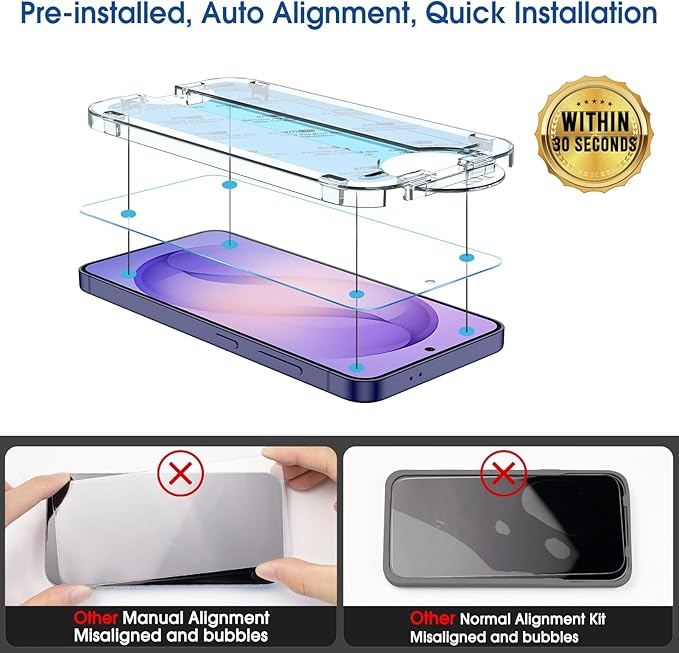 amFilm Auto-Alignment OneTouch for Samsung Galaxy S26 Ultra 6.9" Screen