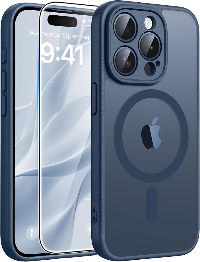 FNTCASE for iPhone 15 Pro Case: Translucent Matte Cases