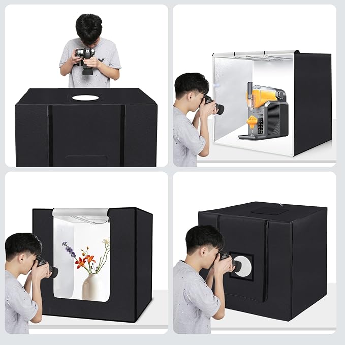 PULUZ 32"x32" Large Photo Studio Light Box, 90W 14000LM High CRI95+ Lighting