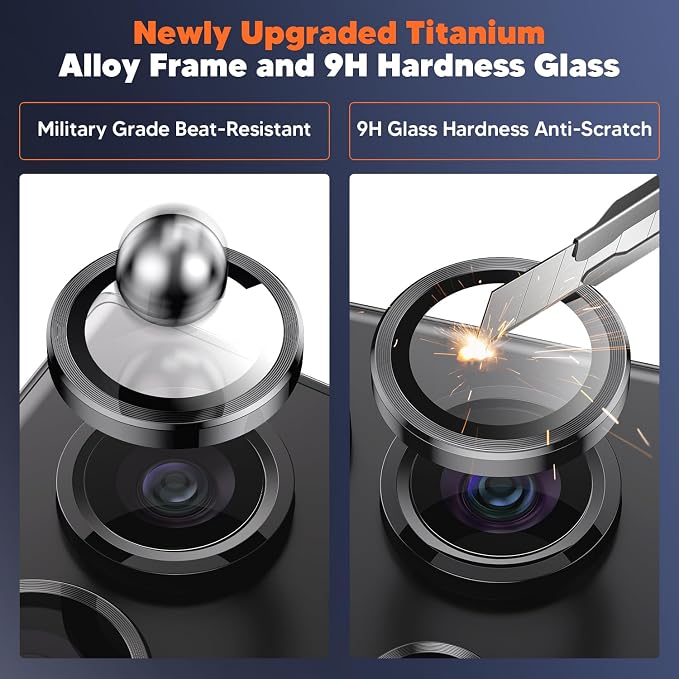 Hoerrye for Samsung Galaxy S24 Ultra Camera Lens Protector, Case-Friendly