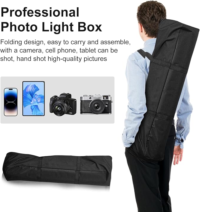 48"x78"x40" Large Photo Studio Light Box Photography, 8 Light LED Panels