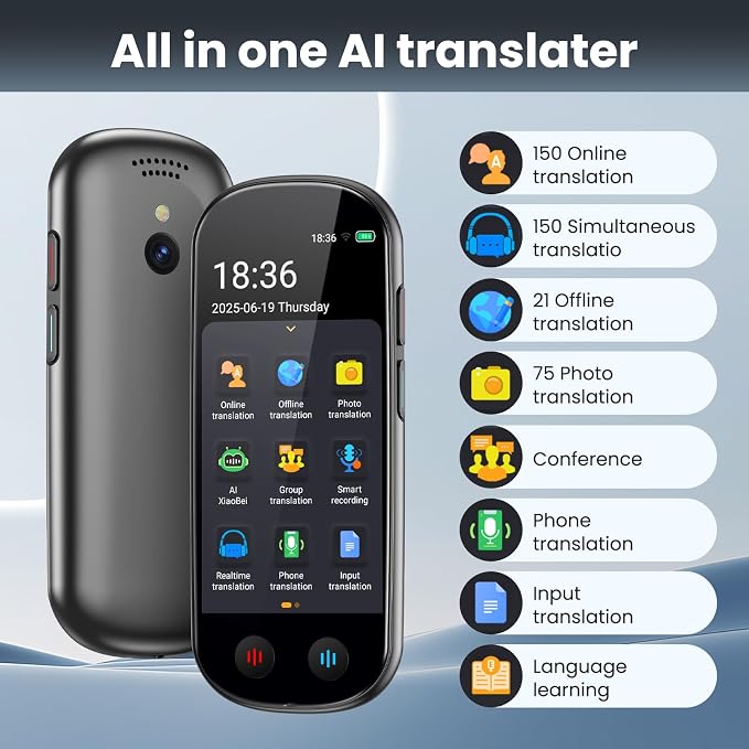 Language Translator Device No WiFi Needed, AI Translator