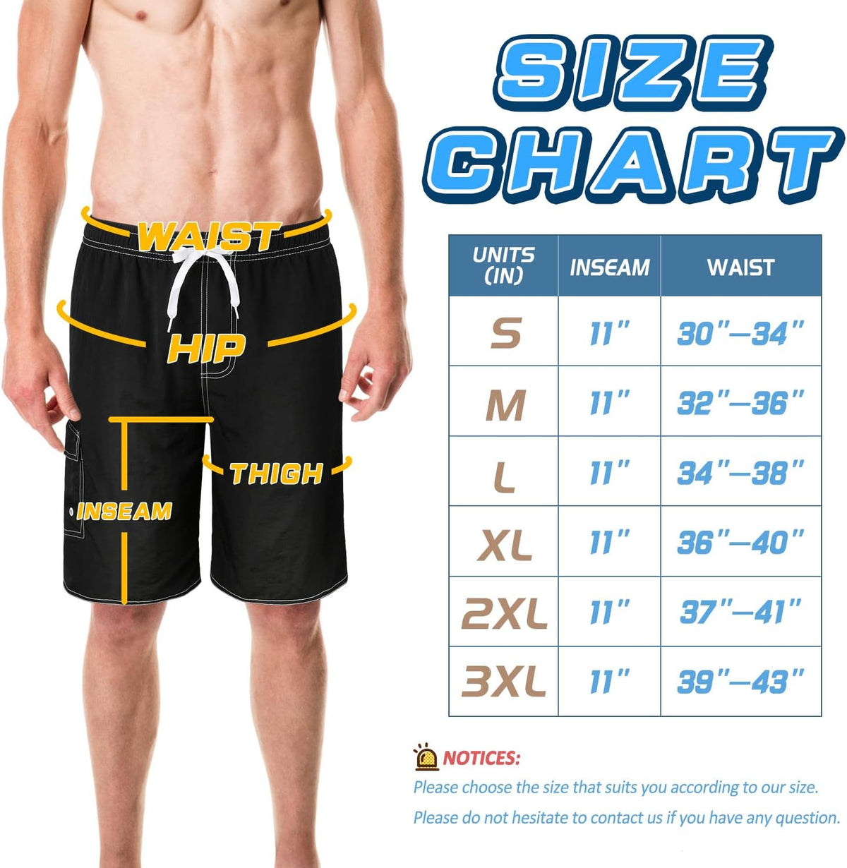 Skiennix Men's Swimming Trunks - Quick Dry Swim Shorts with Mesh Lining | Fun Bathing Suits