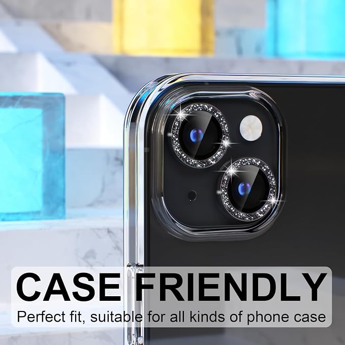 Choiche Compatible for iPhone 15 /iPhone 15 Plus Camera Lens Protector Bling