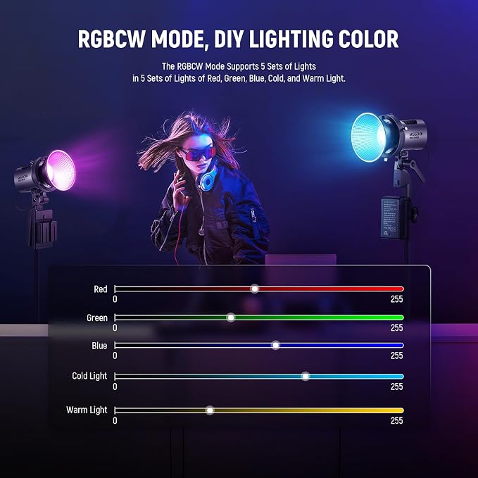 NEEWER MS60C RGBWW LED Video Light