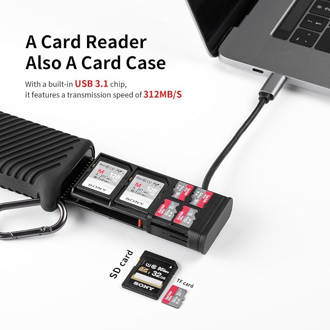 PGYTECH CreateMate High-Speed 2-in-1 SD Card Reader Adapter USB 3.1 Type-C
