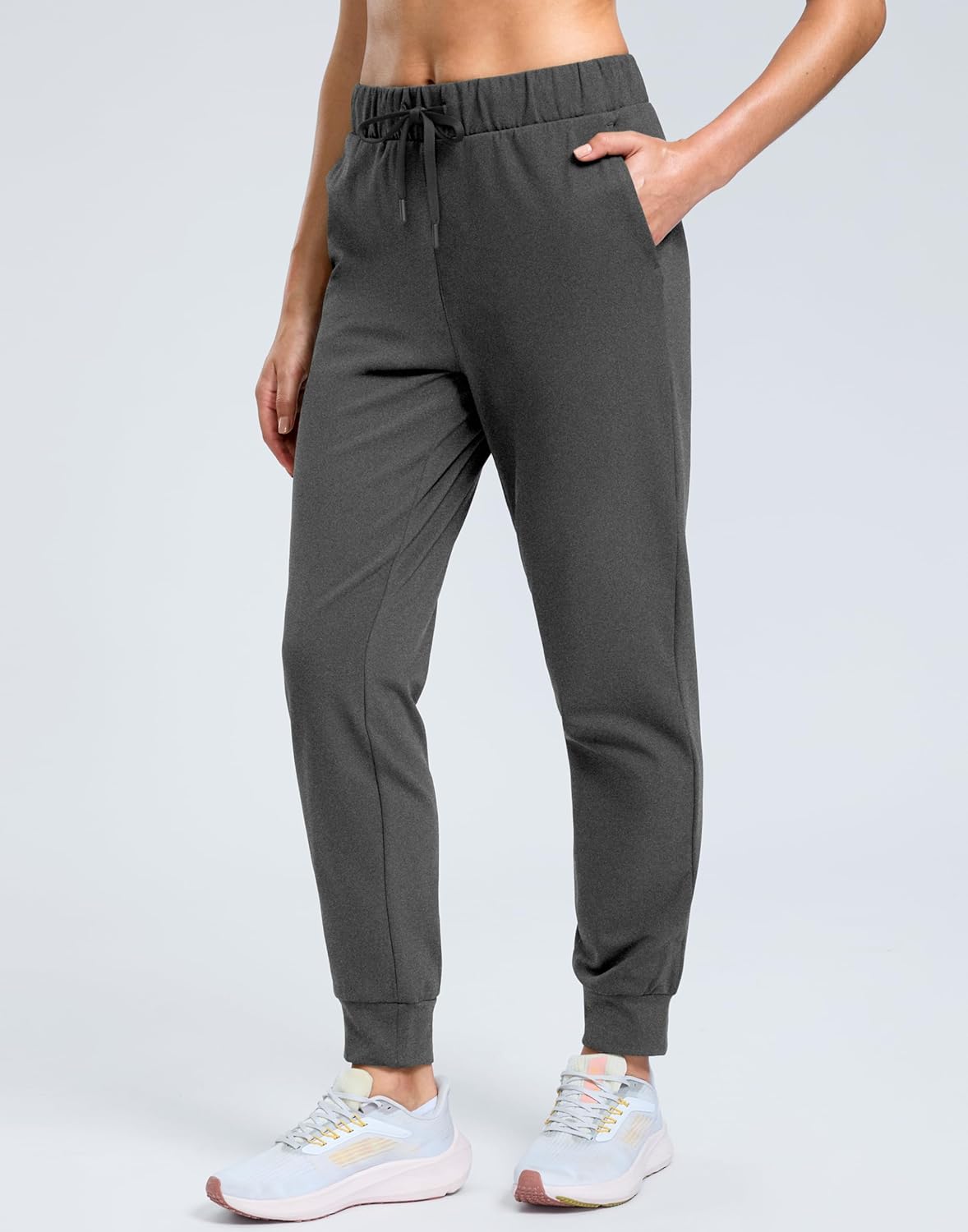 SANTINY Women's Thermal Joggers - Fleece Lined, Waterproof with Pockets for Skiing & Hiking