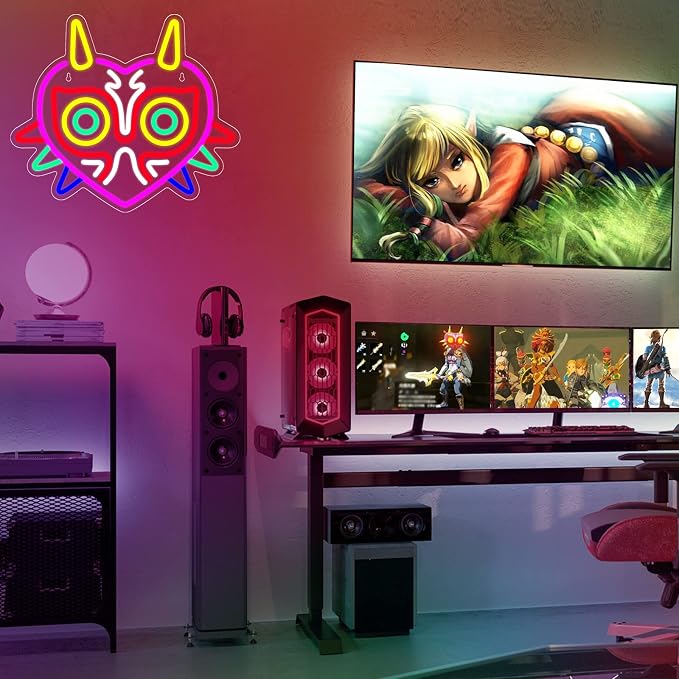 Majora's Mask Neon Sign, Zelda Gaming Neon Sign