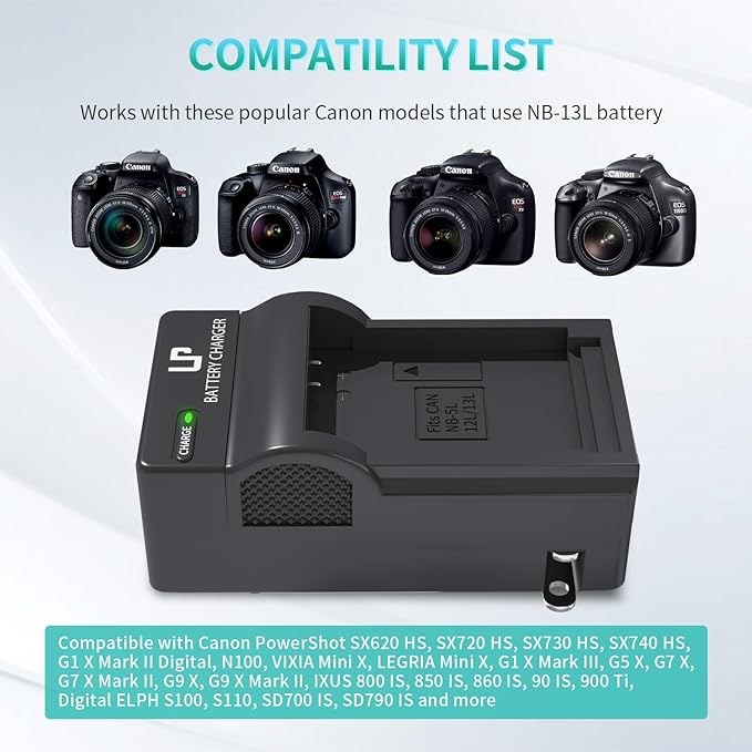 LP CB-2LH CB-2LHT NB-13L Battery Charger