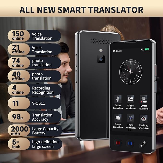 Language Translator Device No WiFi Needed, 2026 Upgraded AI Translator