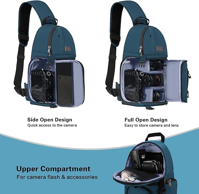 MOSISO Camera Sling Bag, DSLR/SLR/Mirrorless Camera Case Shockproof Photography